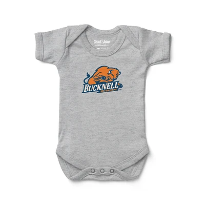 Newborn & Infant Chad Jake Heather Gray Bucknell Bison Logo Bodysuit