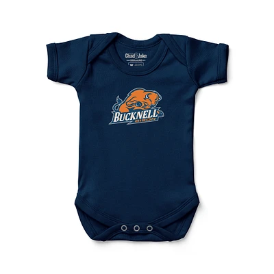 Newborn & Infant Chad Jake Navy Bucknell Bison Logo Bodysuit