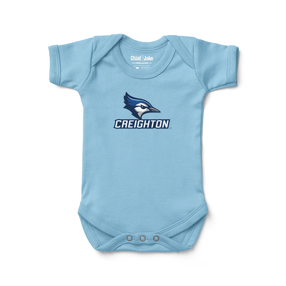 Newborn & Infant Chad Jake Light Creighton Bluejays Secondary Logo Bodysuit