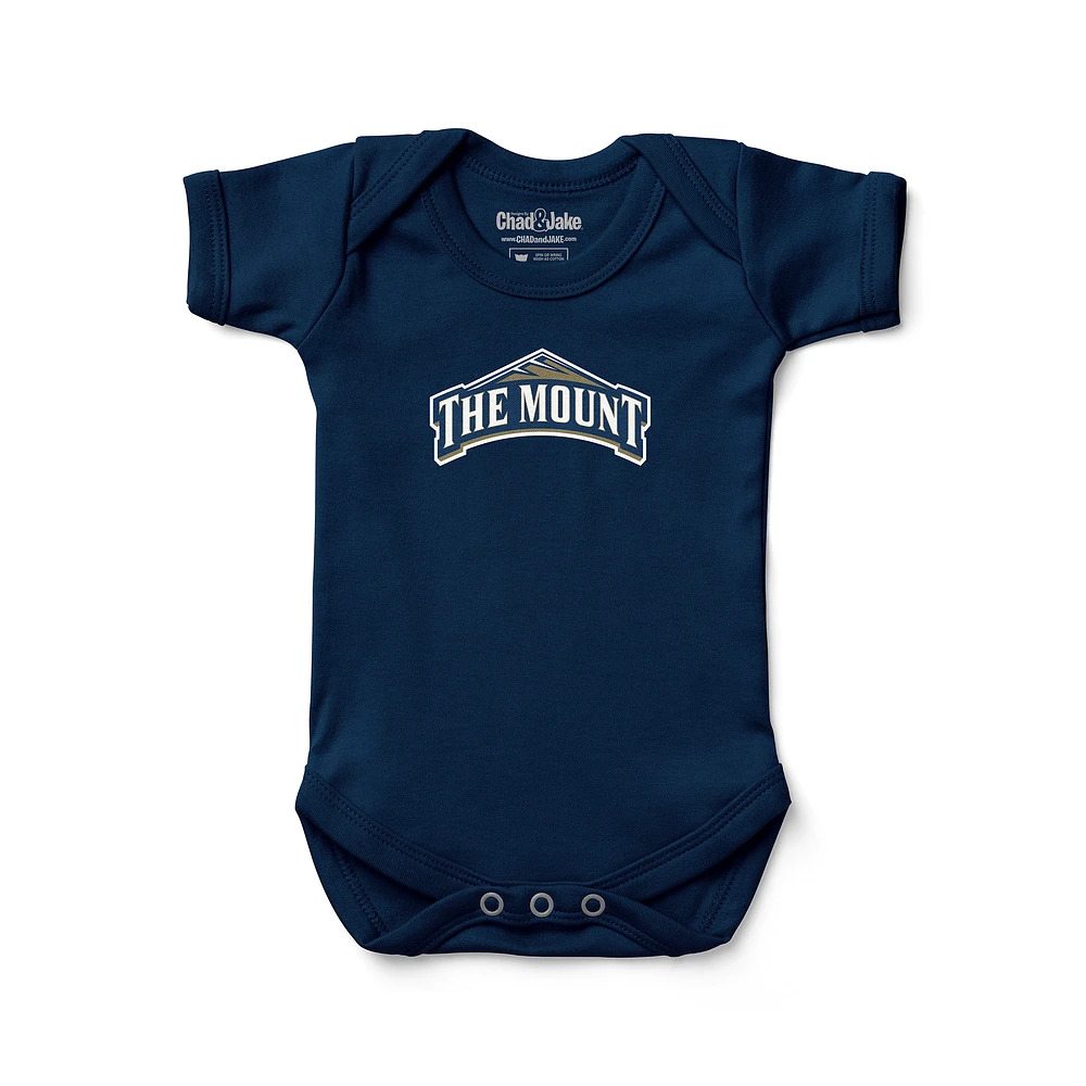Newborn & Infant Chad Jake Navy Mount St. Mary's Mountaineers Logo Bodysuit