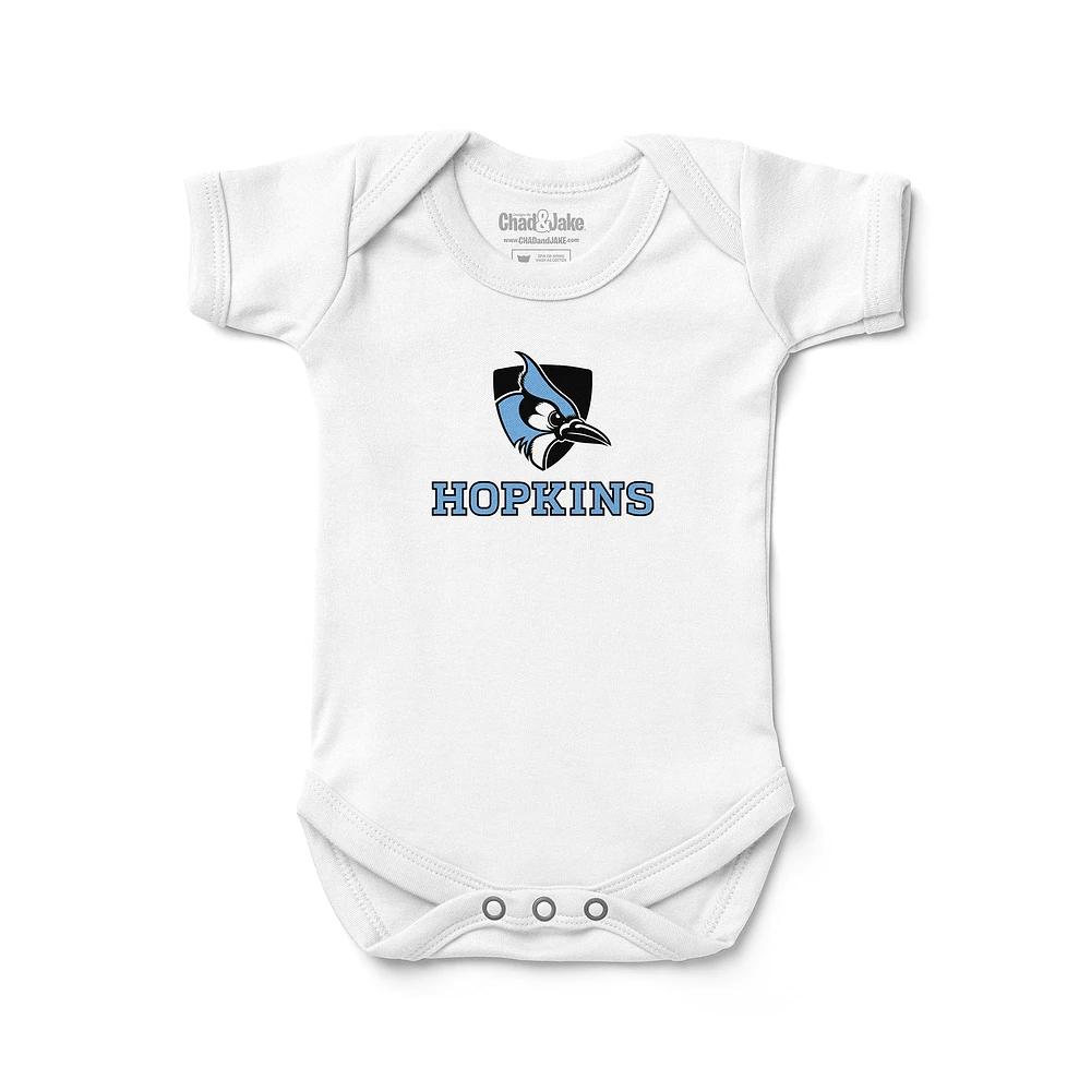 Newborn & Infant Chad Jake Johns Hopkins Blue Jays Shield Logo Bodysuit