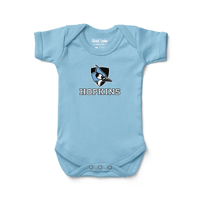 Newborn & Infant Chad Jake Light Blue Johns Hopkins Jays Shield Logo Bodysuit
