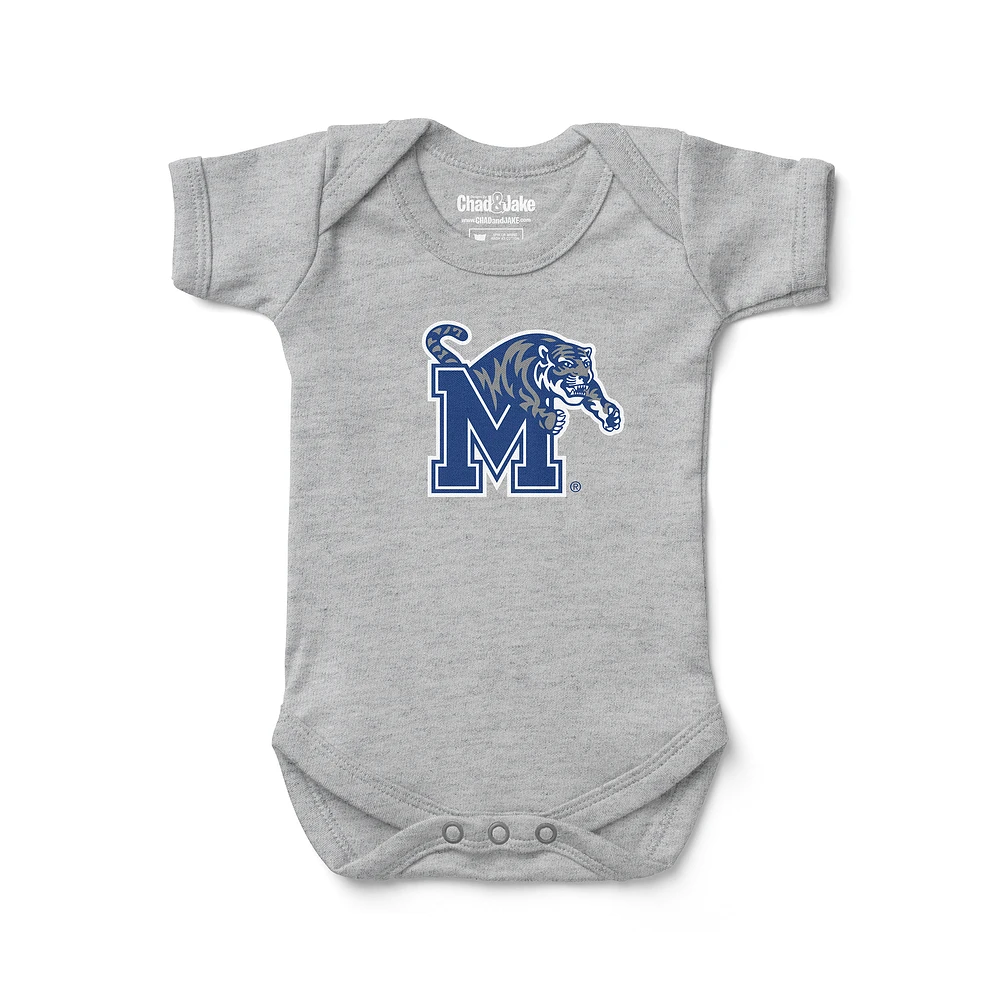 Newborn & Infant Chad Jake Heather Gray Memphis Tigers Logo Bodysuit