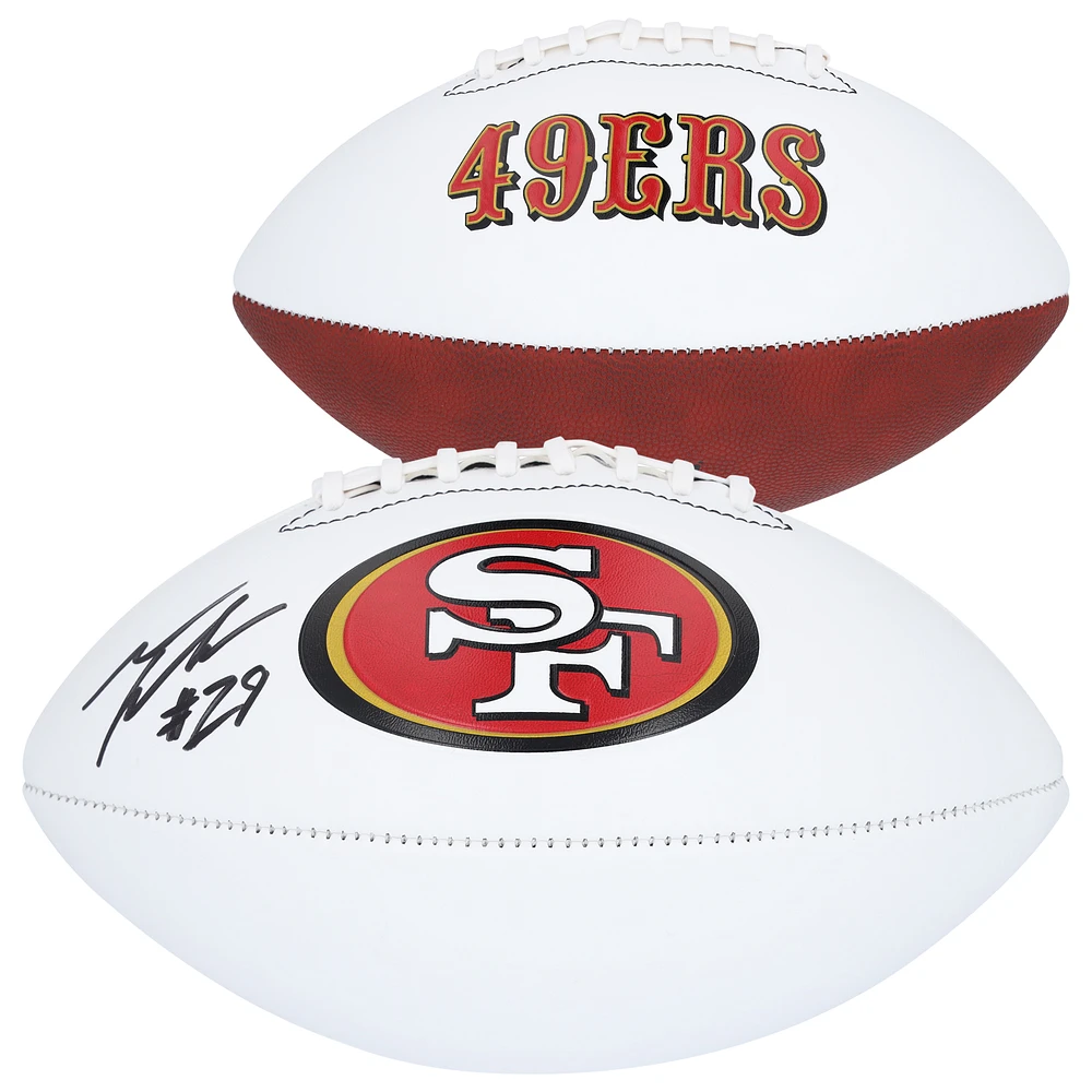 Talanoa Hufanga San Francisco 49ers Autographed Franklin White Panel Football