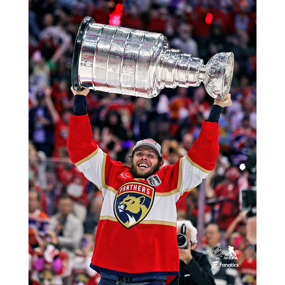 Carter Verhaeghe Florida Panthers Unsigned 2024 Stanley Cup Champions Raising Photograph
