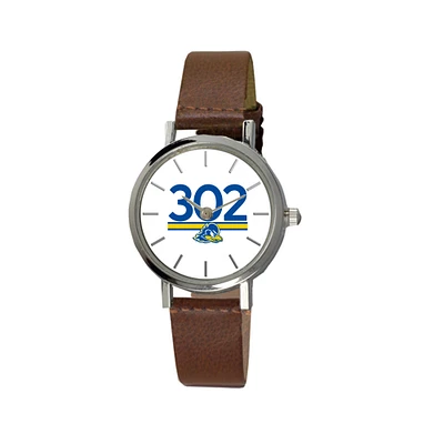 Women's Brown Delaware Fightin' Blue Hens Plexus Leather Watch