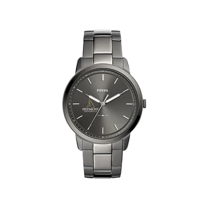 Men's Fossil Gray Piedmont Lions Minimalist Three-Hand Smoke Watch