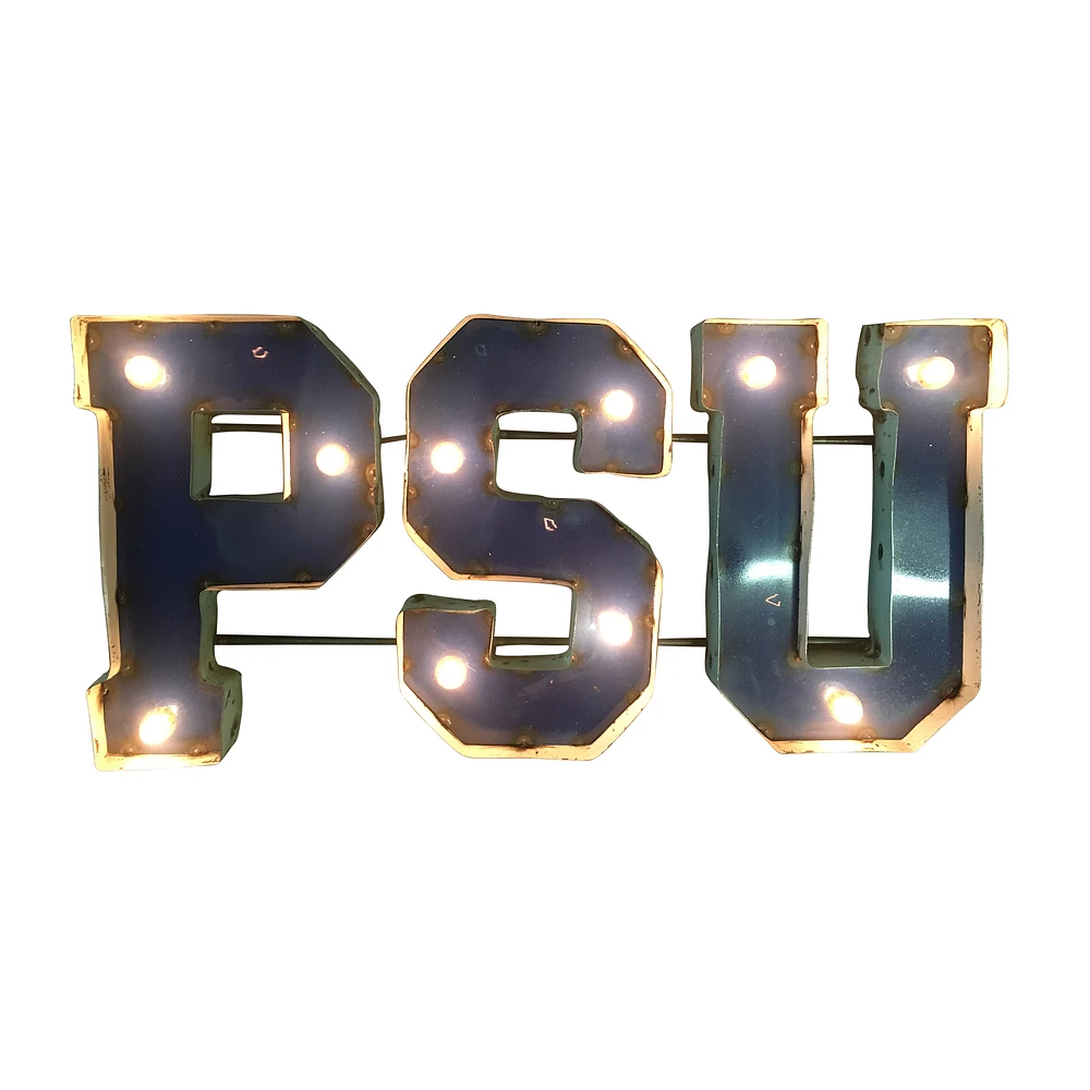 Imperial Penn State Nittany Lions Logo Lighted Recycled Metal Sign