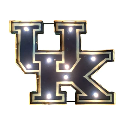Imperial Kentucky Wildcats Logo Lighted Recycled Metal Sign