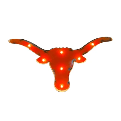 Imperial Texas Longhorns Logo Lighted Recycled Metal Sign