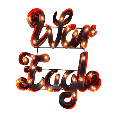 Imperial Auburn Tigers Logo Lighted Recycled Metal Sign