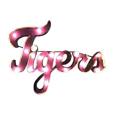 Imperial LSU Tigers Logo Lighted Recycled Metal Sign