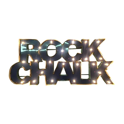 Imperial Kansas Jayhawks Logo Lighted Recycled Metal Sign