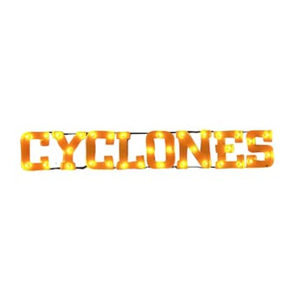Imperial Iowa State Cyclones Logo Lighted Recycled Metal Sign