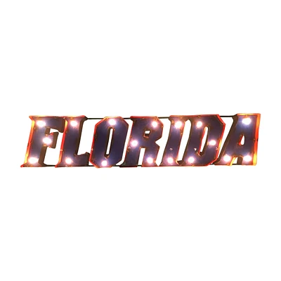 Imperial Florida Gators Logo Lighted Recycled Metal Sign