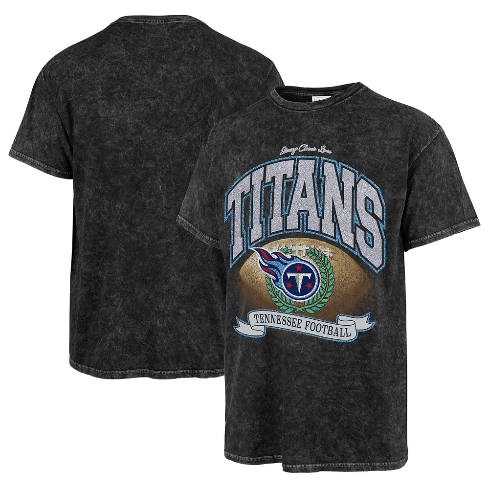 Women's Stoney Clover Lane x '47 Black Tennessee Titans Glitter Rocker Retro Tubular T-Shirt