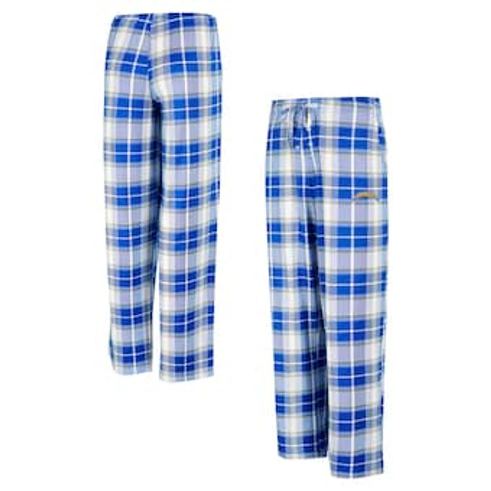 Women's Concepts Sport Royal Los Angeles Chargers Ashford Plaid Knit Pants