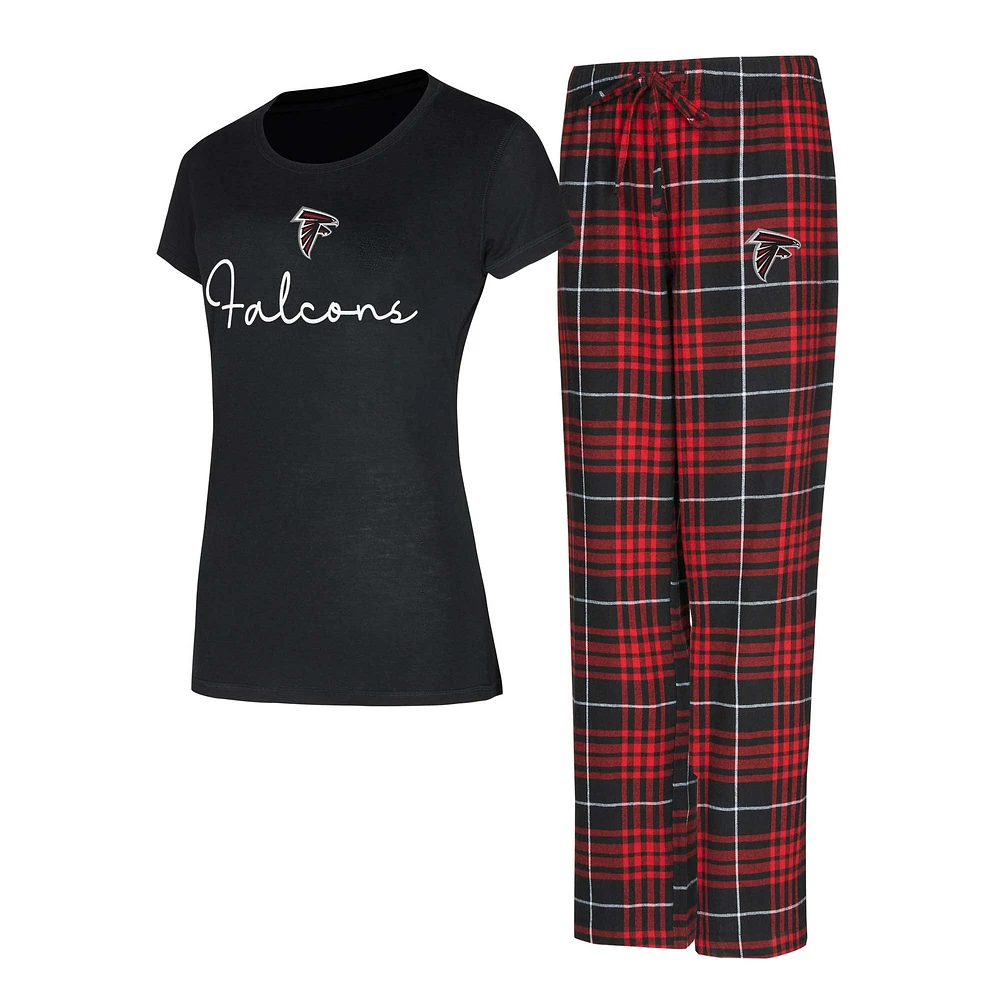 Women's Concepts Sport Atlanta Falcons Vector Top & Flannel Pants Sleep Set