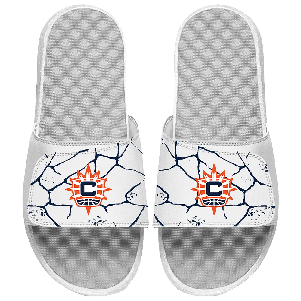 Unisex ISlide White Connecticut Sun Shattered Slide Sandals
