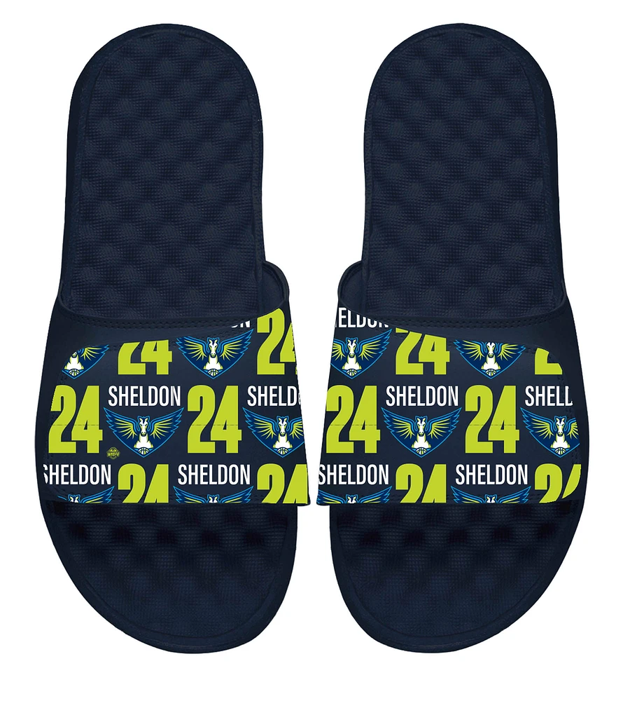 Unisex ISlide Jacy Sheldon Dallas Wings Team Pattern Slide Sandals