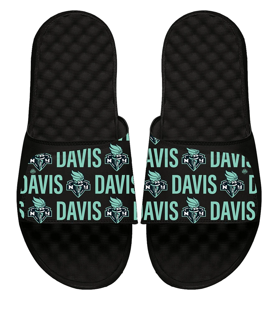 Unisex ISlide Marquesha Davis New York Liberty Team Pattern Slide Sandals