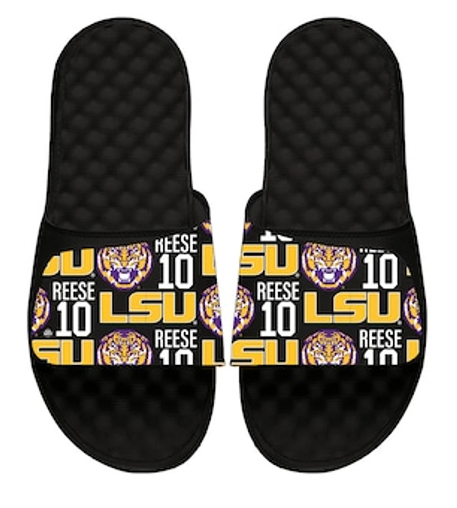Youth ISlide Angel Reese LSU Tigers Team Pattern Slide Sandals