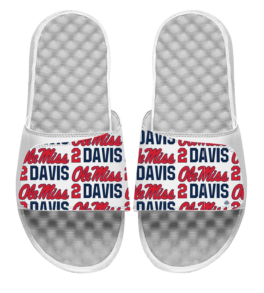 Youth ISlide Marquesha Davis Ole Miss Rebels Team Pattern Slide Sandals