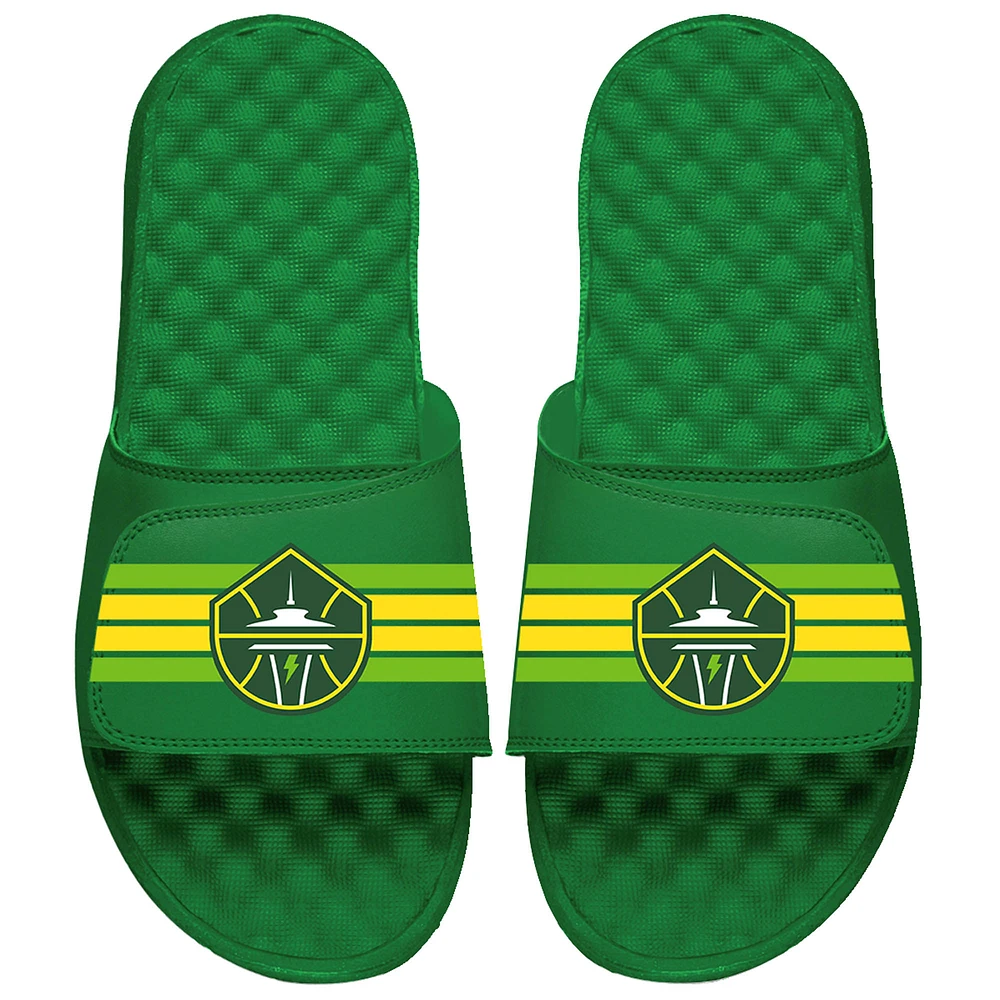 Unisex ISlide Kelly Green Seattle Storm Varsity Stripes Slide Sandals
