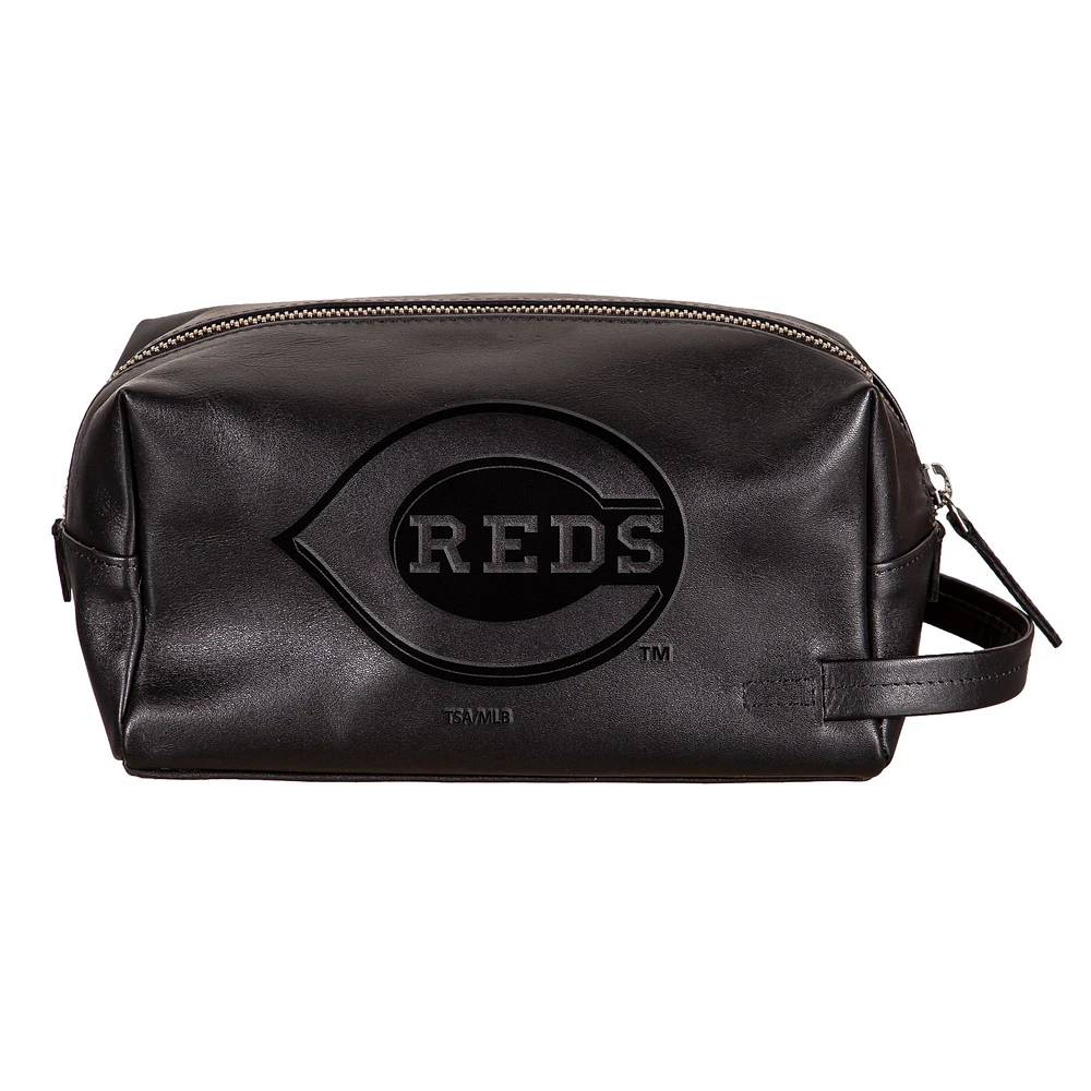Cincinnati Reds Hybrid Leather Lined Dopp Toiletry Bag