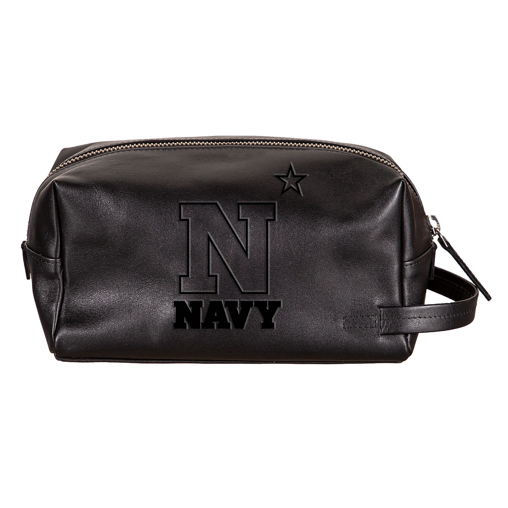 Navy Midshipmen Hybrid Leather Lined Dopp Toiletry Bag