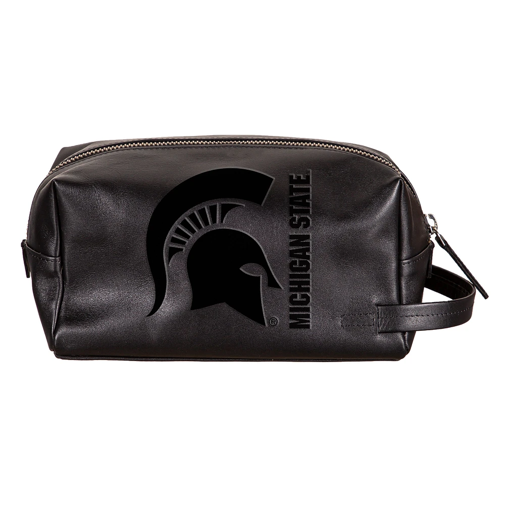 Michigan State Spartans Hybrid Leather Lined Dopp Toiletry Bag