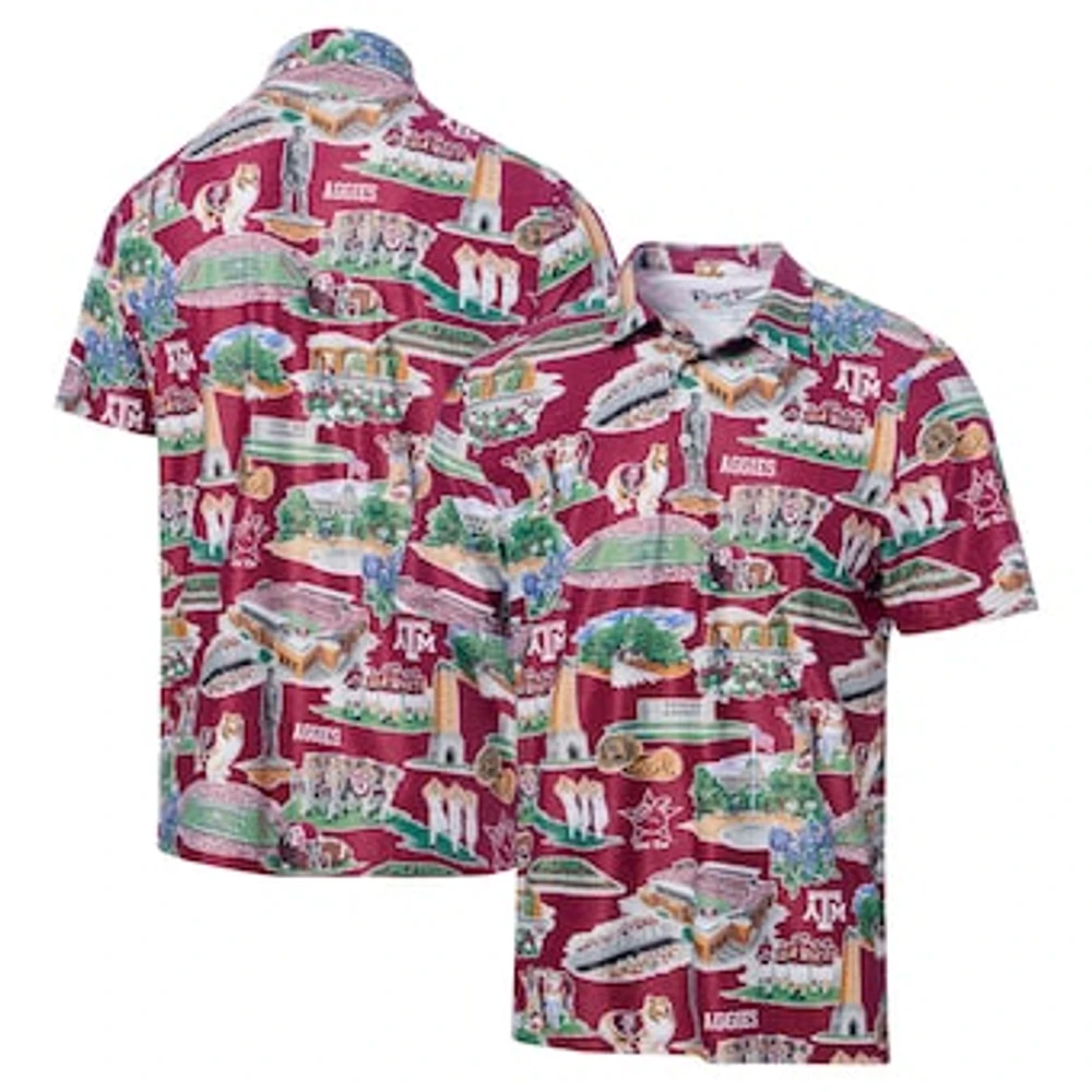 Men's Reyn Spooner Maroon Texas A&M Aggies Scenic Polo