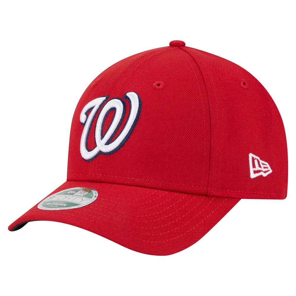 Youth New Era Red Washington Nationals Player Replica 9FORTY Adjustable Hat