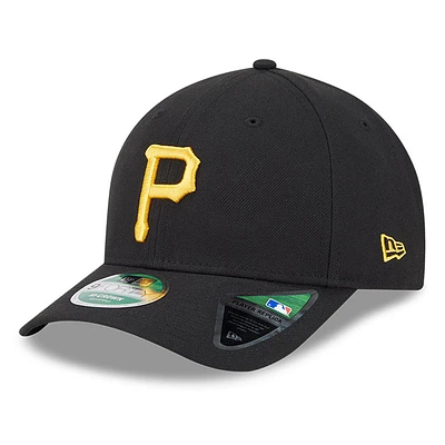 Men's New Era Black Pittsburgh Pirates Player Replica 9FORTY Adjustable Hat