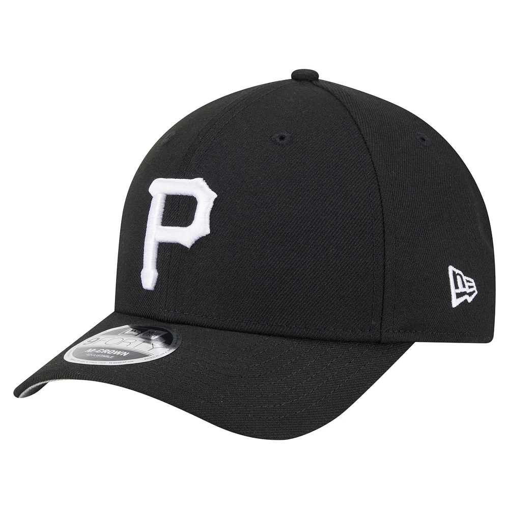 Men's New Era Black Pittsburgh Pirates Player Replica 9FORTY Adjustable Hat