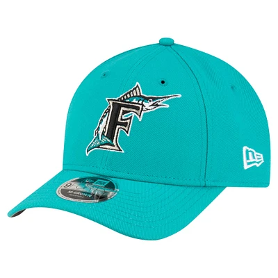 Men's New Era Teal Florida Marlins Player Replica 9FORTY Adjustable Hat