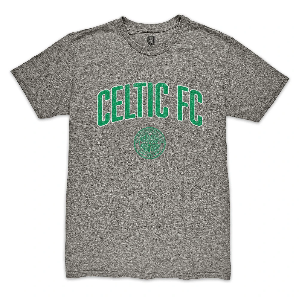 Men's 1863FC Heather Gray Celtic Wordmark Vintage Tri-Blend T-Shirt