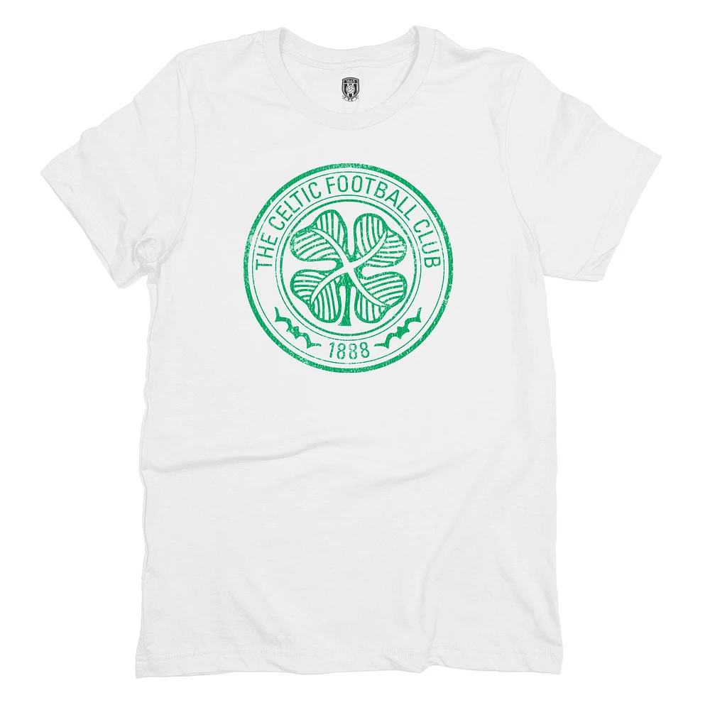 Men's 1863FC White Celtic Mono Badge T-Shirt