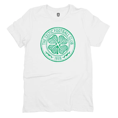 Men's 1863FC White Celtic Mono Badge T-Shirt