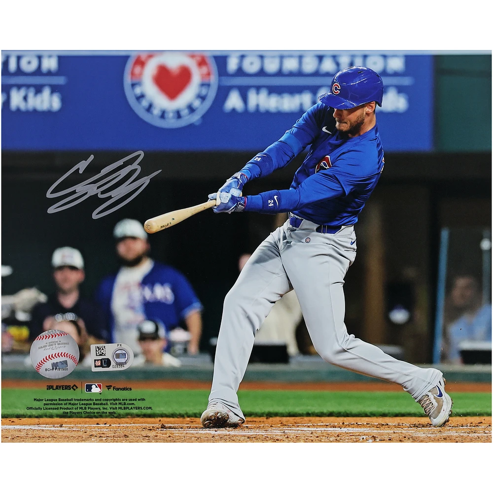 Cody Bellinger Chicago Cubs Autographed 8" x 10" Royal Jersey Swing Photograph