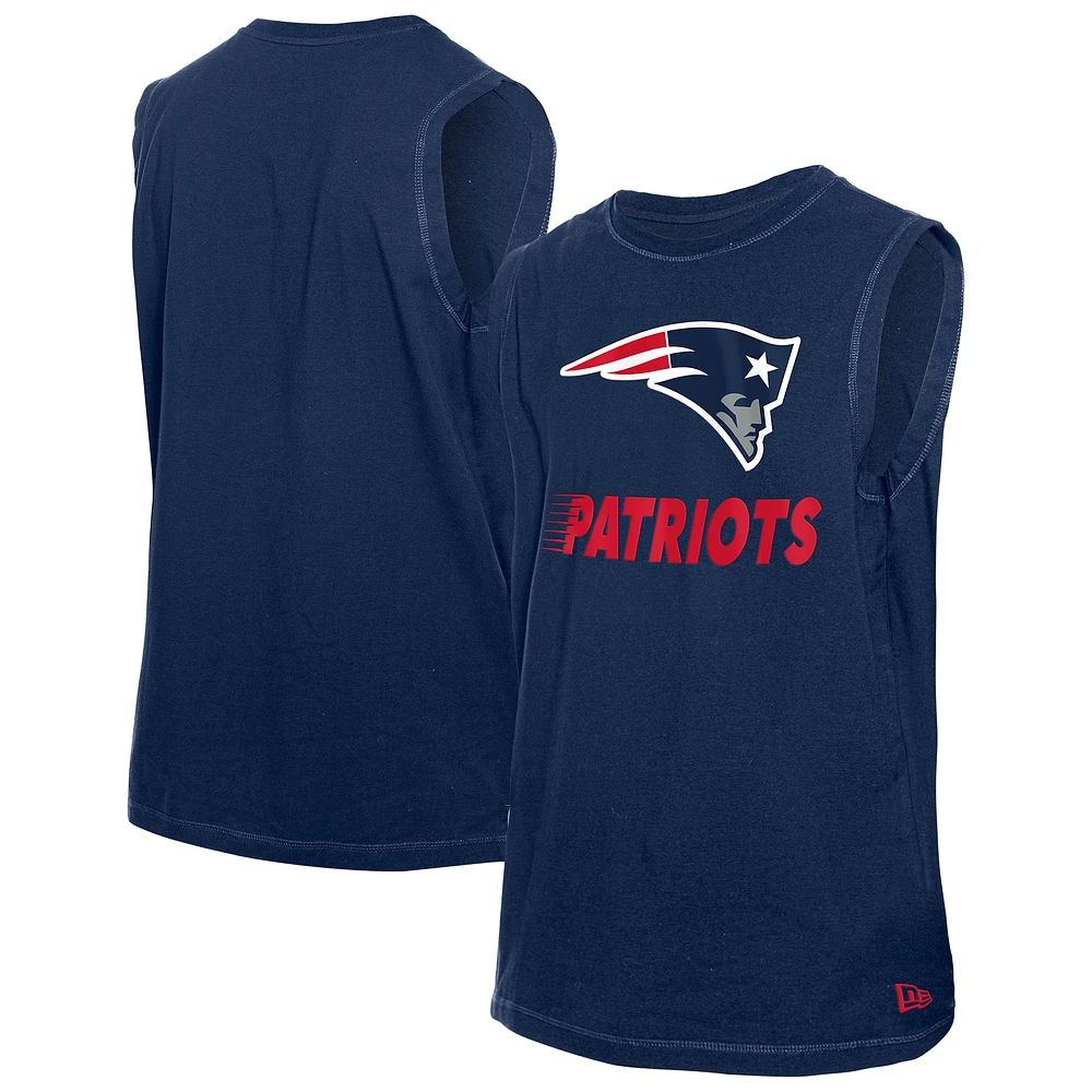 Men's New Era Navy New England Patriots Leisure Collection Tank Top