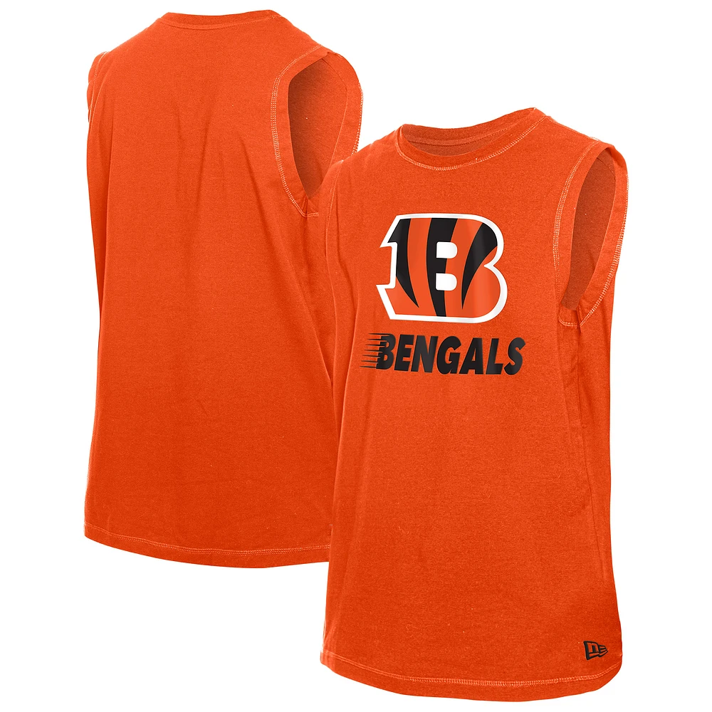 Men's New Era Orange Cincinnati Bengals Leisure Collection Tank Top