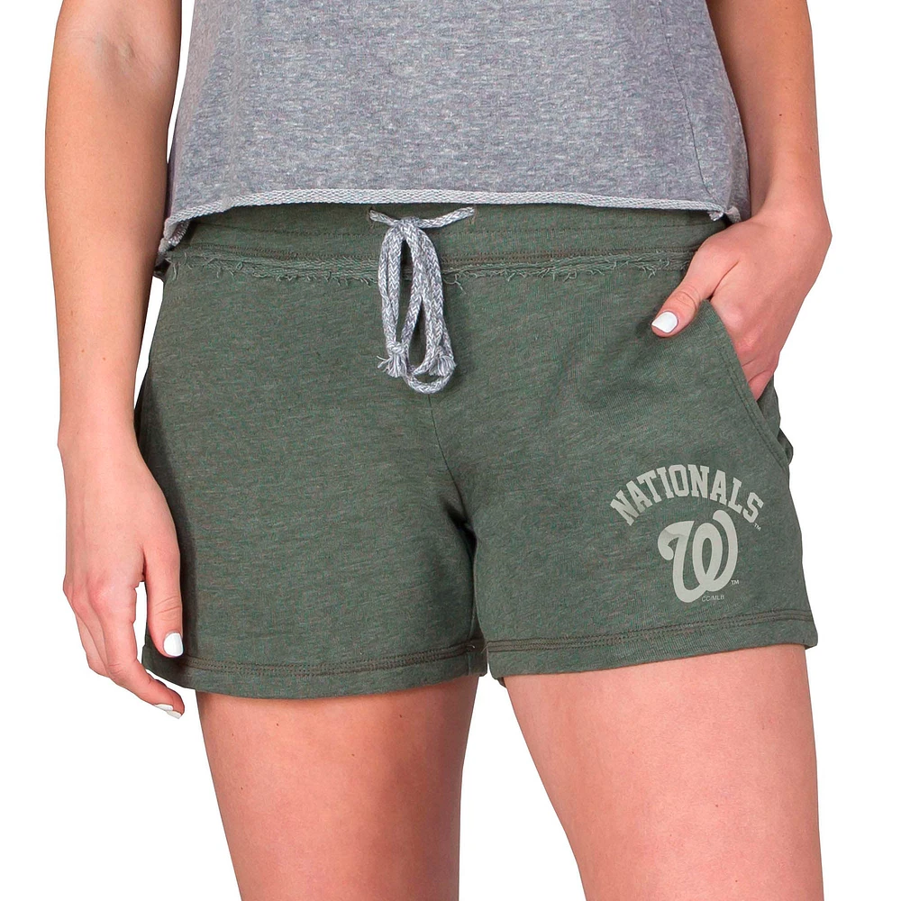 Women's Concepts Sport Green Washington Nationals Mainstream French Terry Tri-Blend Shorts