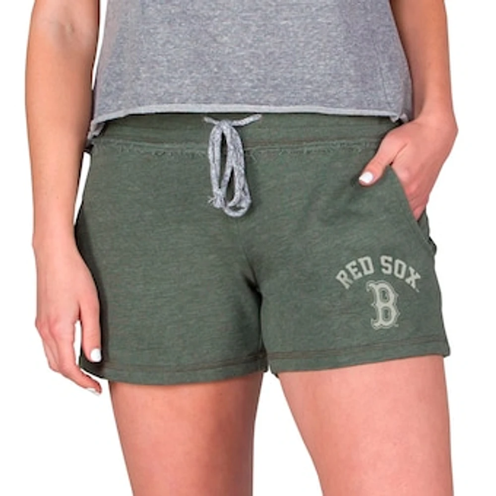 Women's Concepts Sport Green Boston Red Sox Mainstream French Terry Tri-Blend Shorts
