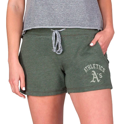 Women's Concepts Sport Green Athletics Mainstream French Terry Tri-Blend Shorts