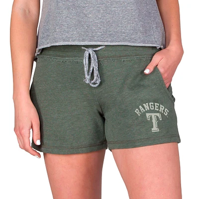 Women's Concepts Sport Green Texas Rangers Mainstream French Terry Tri-Blend Shorts