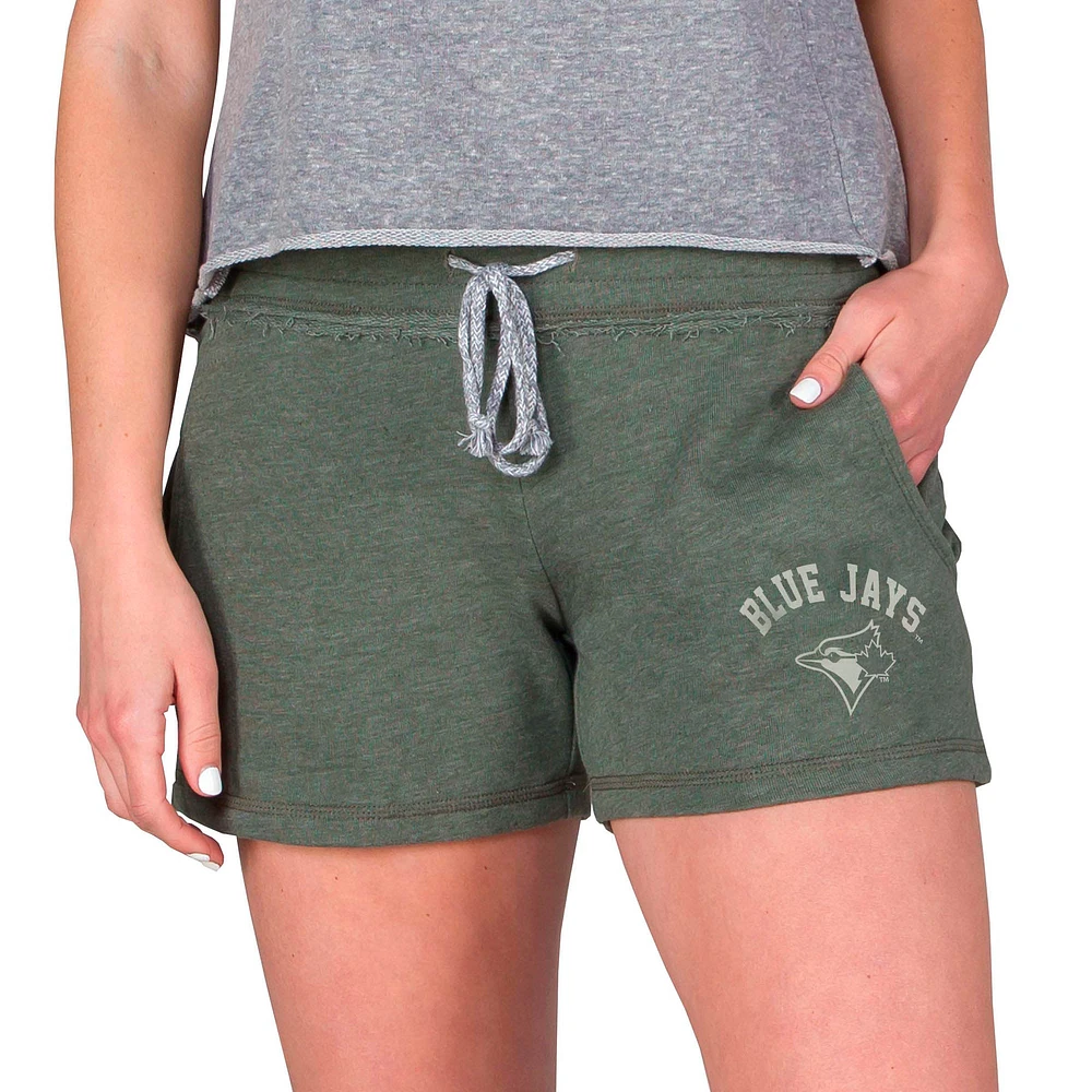 Women's Concepts Sport Green Toronto Blue Jays Mainstream French Terry Tri-Blend Shorts