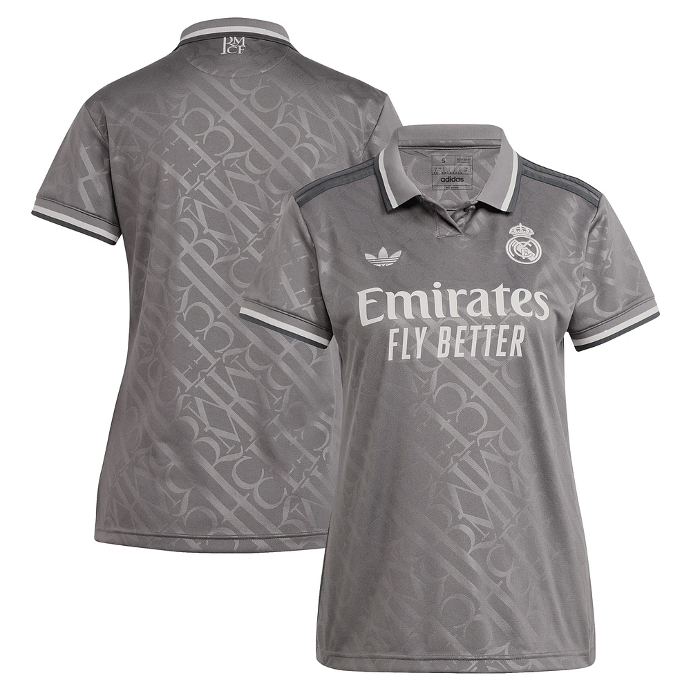 Women's adidas Originals Charcoal Real Madrid 2024/25 Third Replica Jersey
