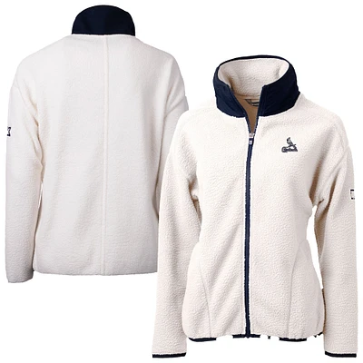 Women's Cutter & Buck White St. Louis Cardinals Cascade Eco Sherpa Fleece Full-Zip Jacket