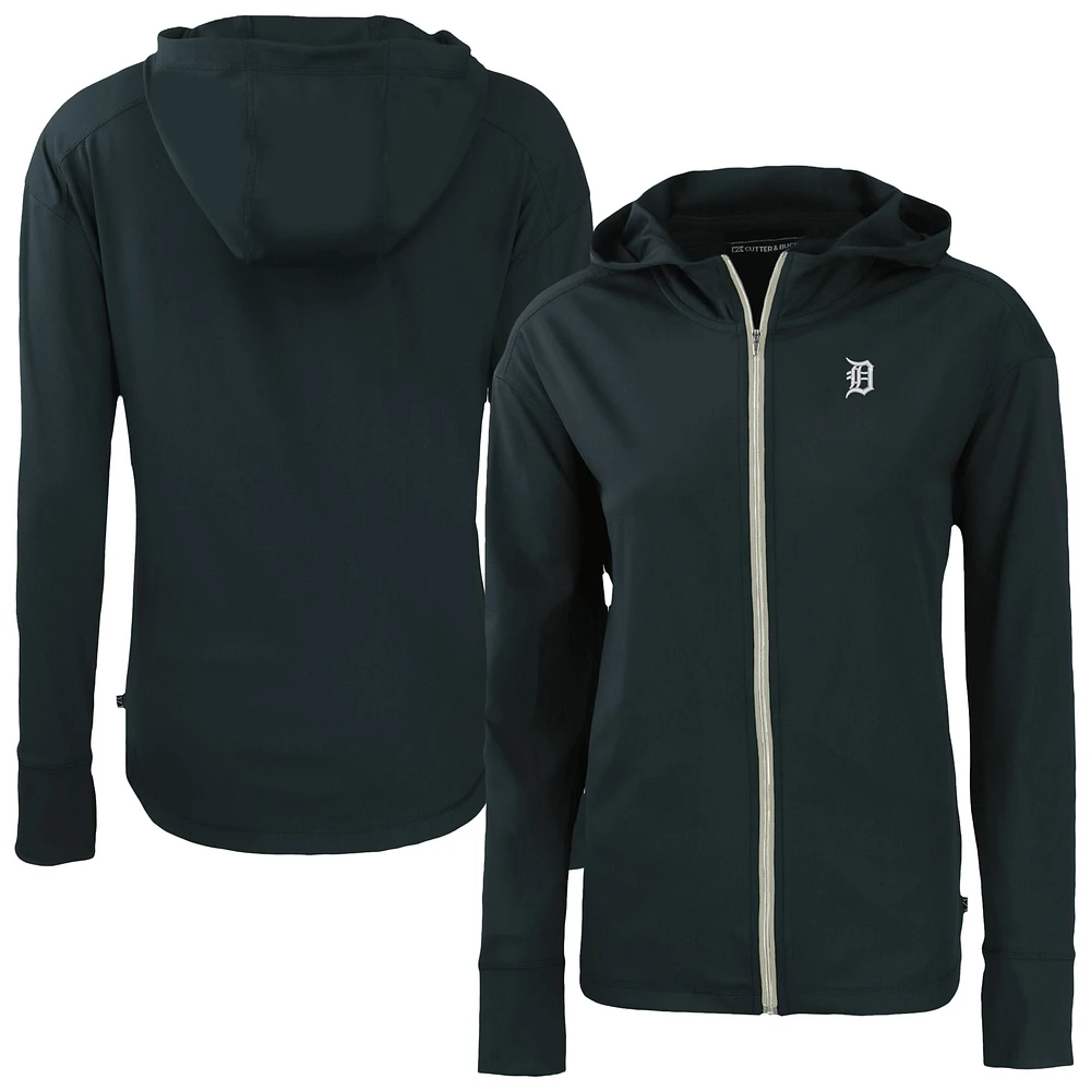 Women's Cutter & Buck Navy Detroit Tigers Daybreak Eco Recycled Full-Zip Hoodie